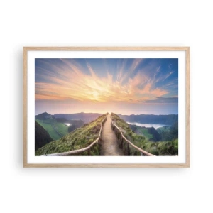 Poszter világos tölgy keretben - Közel az éghez - 70x50 cm