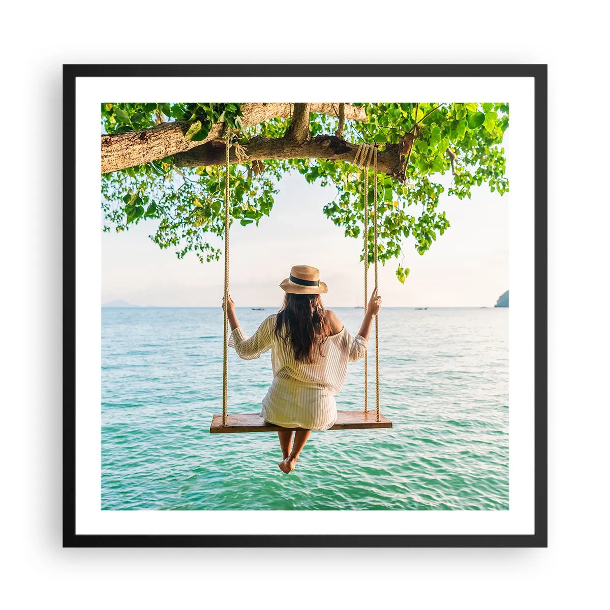 Poszter fehér keretben - Az élet gyönyörű - 60x60 cm