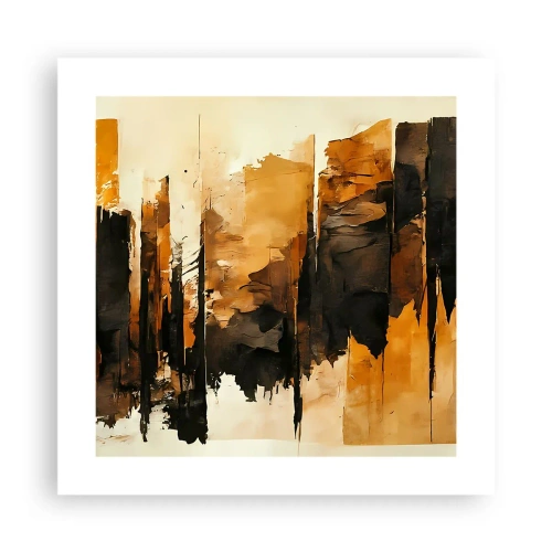 Poszter - A fekete és az arany harmóniája - 40x40 cm