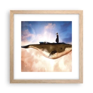 Poszter világos tölgy keretben - Legeslegreálisabb utazás - 30x30 cm