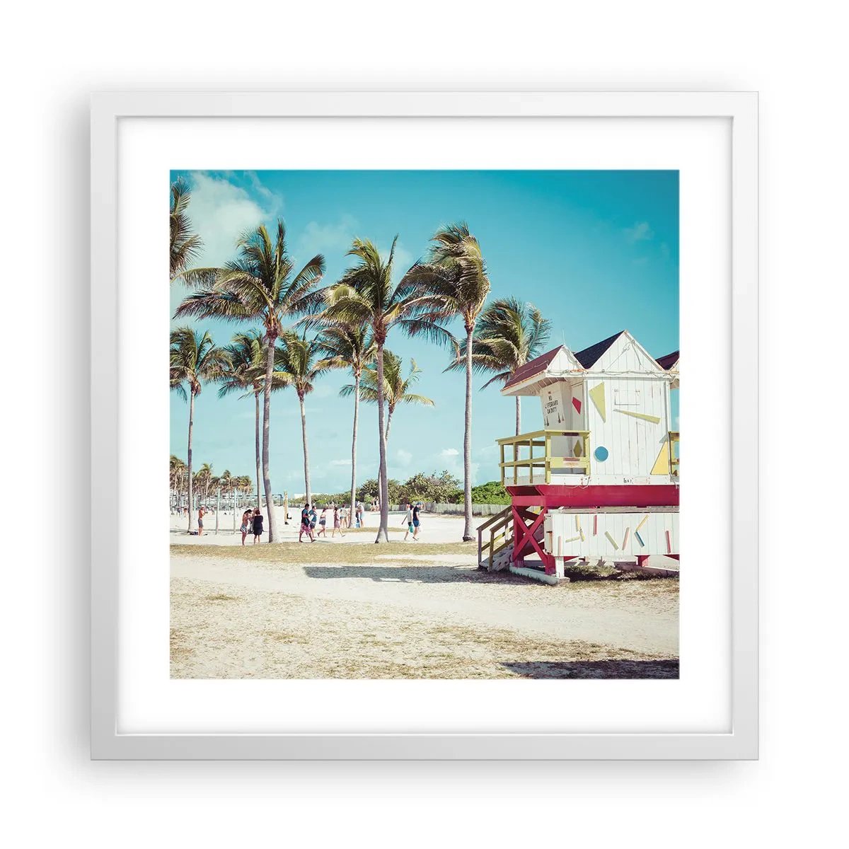 Poszter fekete keretben - Gyönyörű nap vár rád - 40x40 cm