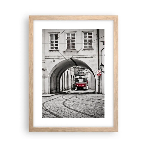 Poszter világos tölgy keretben - A város labirintusán keresztül - 30x40 cm