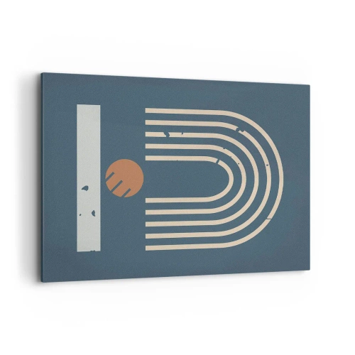 Vászonkép - Geometria sötétkék háttéren - 100x70 cm