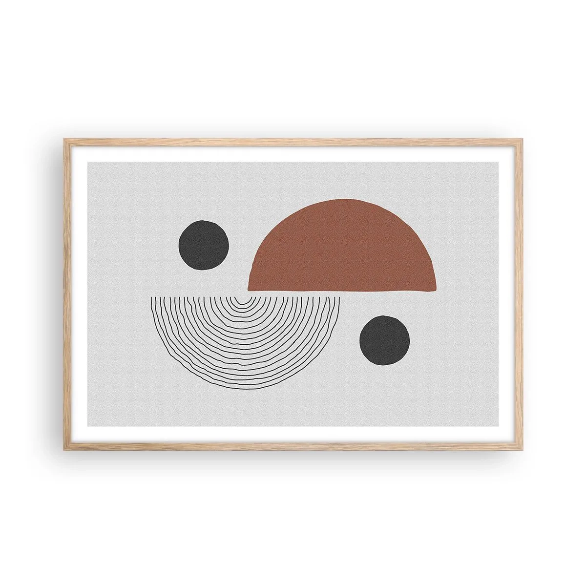 Poszter világos tölgy keretben - A kerék tökéletessége - 91x61 cm