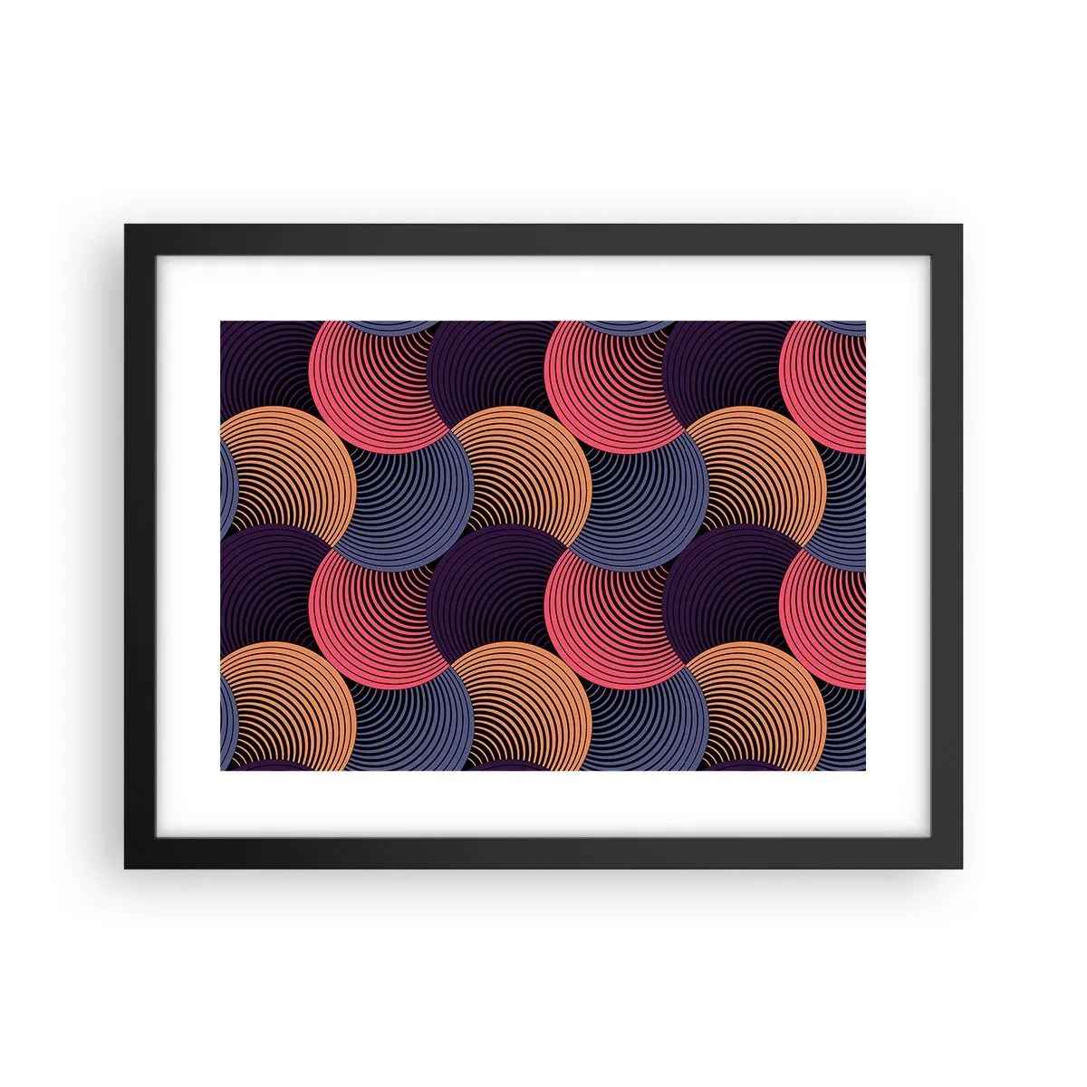 Poszter fehér keretben - Körkörös ritmusban - 40x30 cm