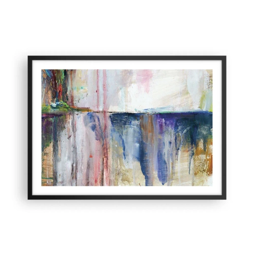 Poszter fehér keretben - Színes benyomások és társítások - 70x50 cm