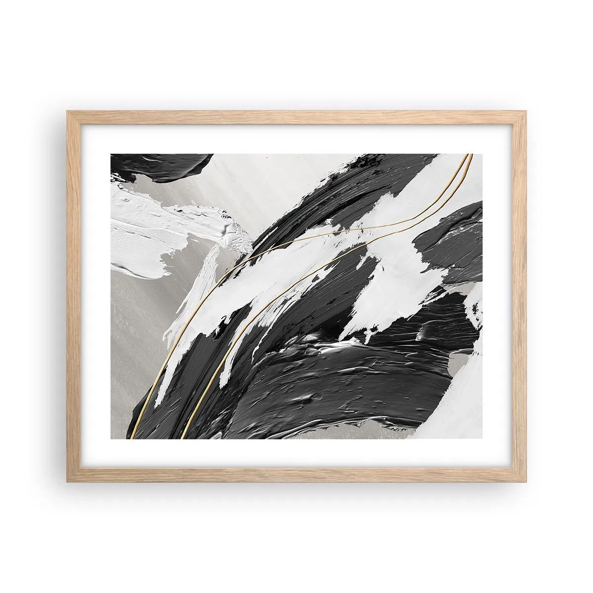 Poszter világos tölgy keretben - Absztrakció érzékkel - 50x40 cm