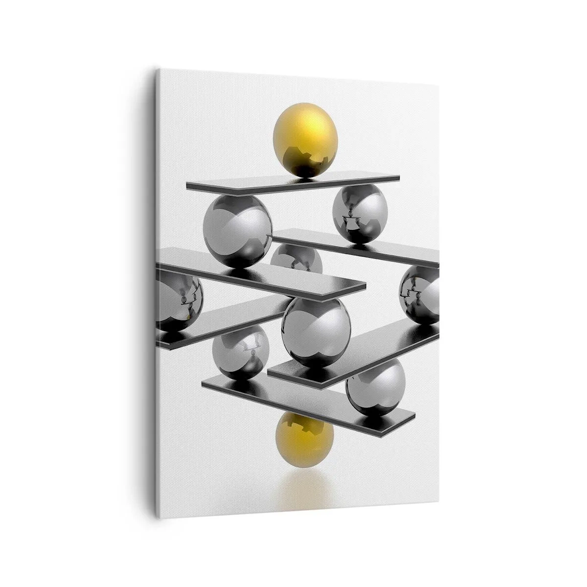 Vászonkép - Arany-ezüst egyensúly - 50x70 cm