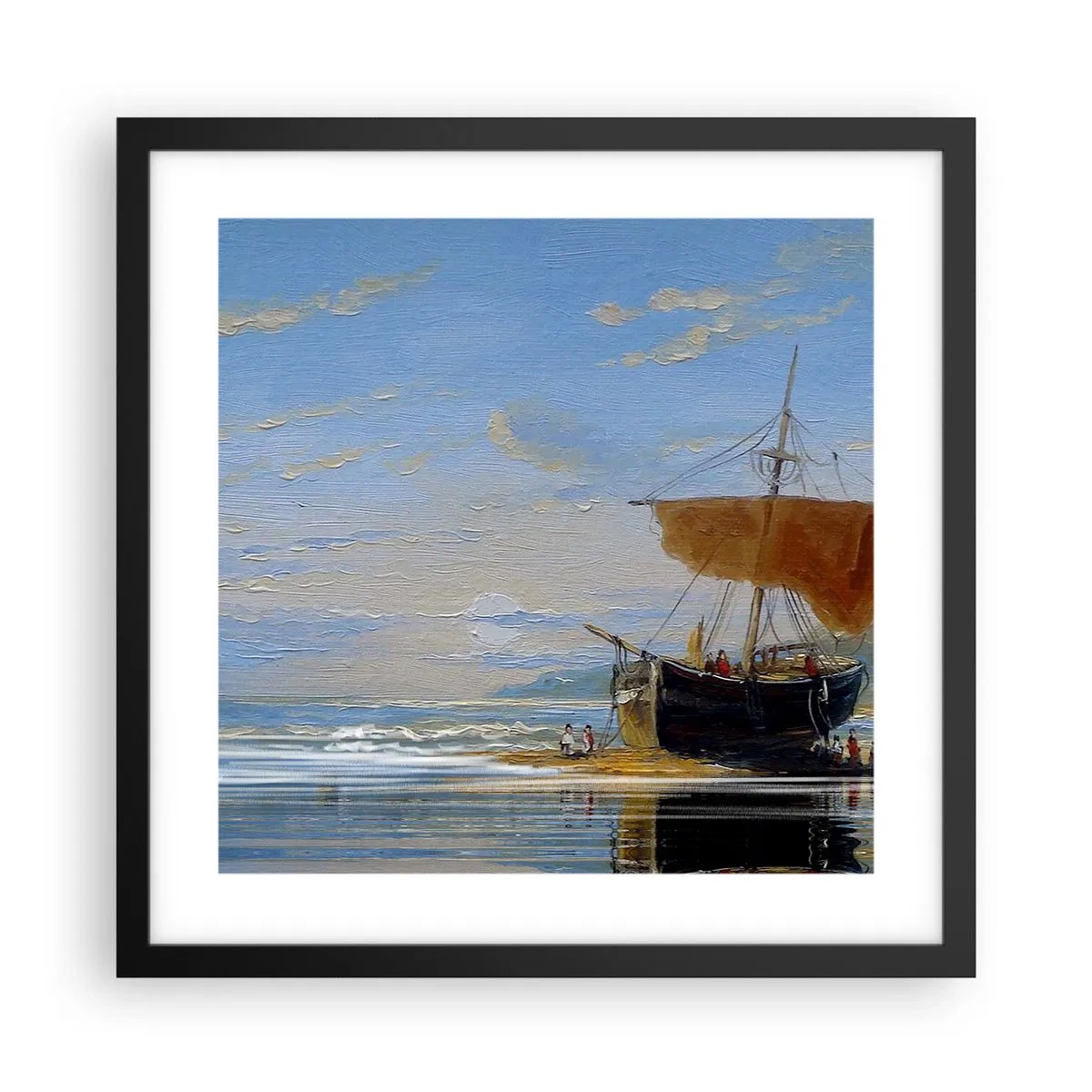 Poszter fehér keretben - Víz, föld, levegő - 40x40 cm