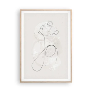 Poszter világos tölgy keretben - A szépség spirálja - 70x100 cm
