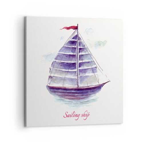 Vászonkép - Teli vitorlákat és nyugodt vizet - 50x50 cm