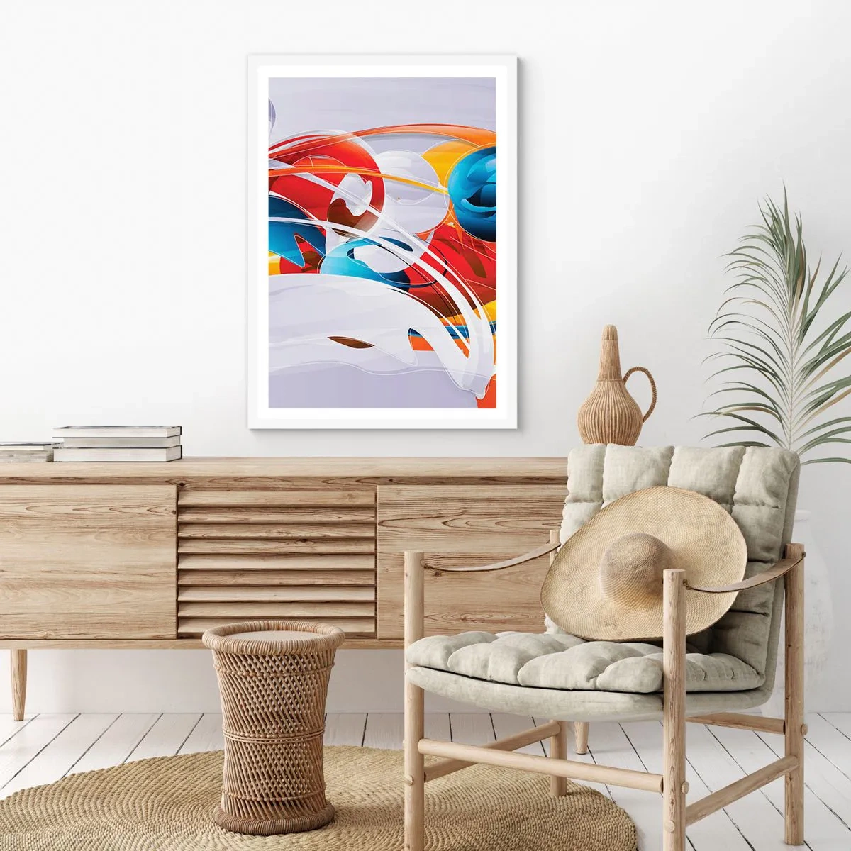 Poszter fekete keretben - Az elemek tánca - 50x70 cm