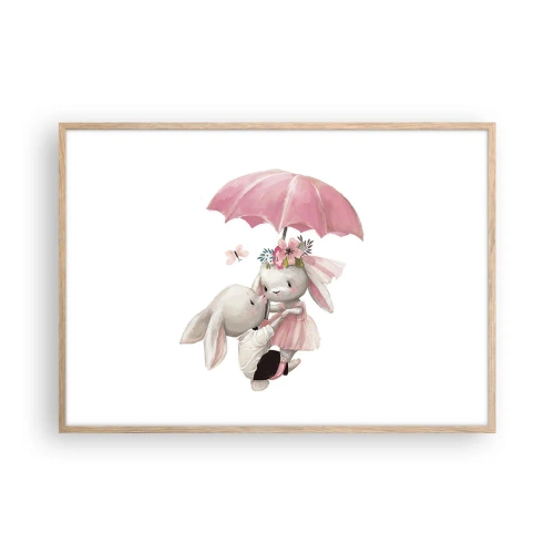 Poszter világos tölgy keretben - Ez a szerelem - 100x70 cm