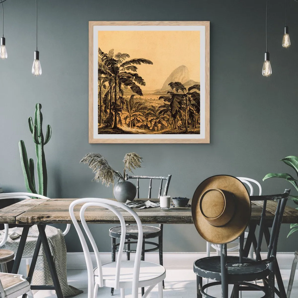 Poszter világos tölgy keretben - Gyarmati klímában - 60x60 cm