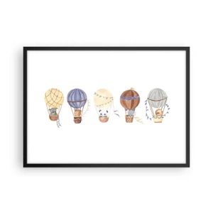 Poszter fehér keretben - Barátok egy utazáson - 70x50 cm