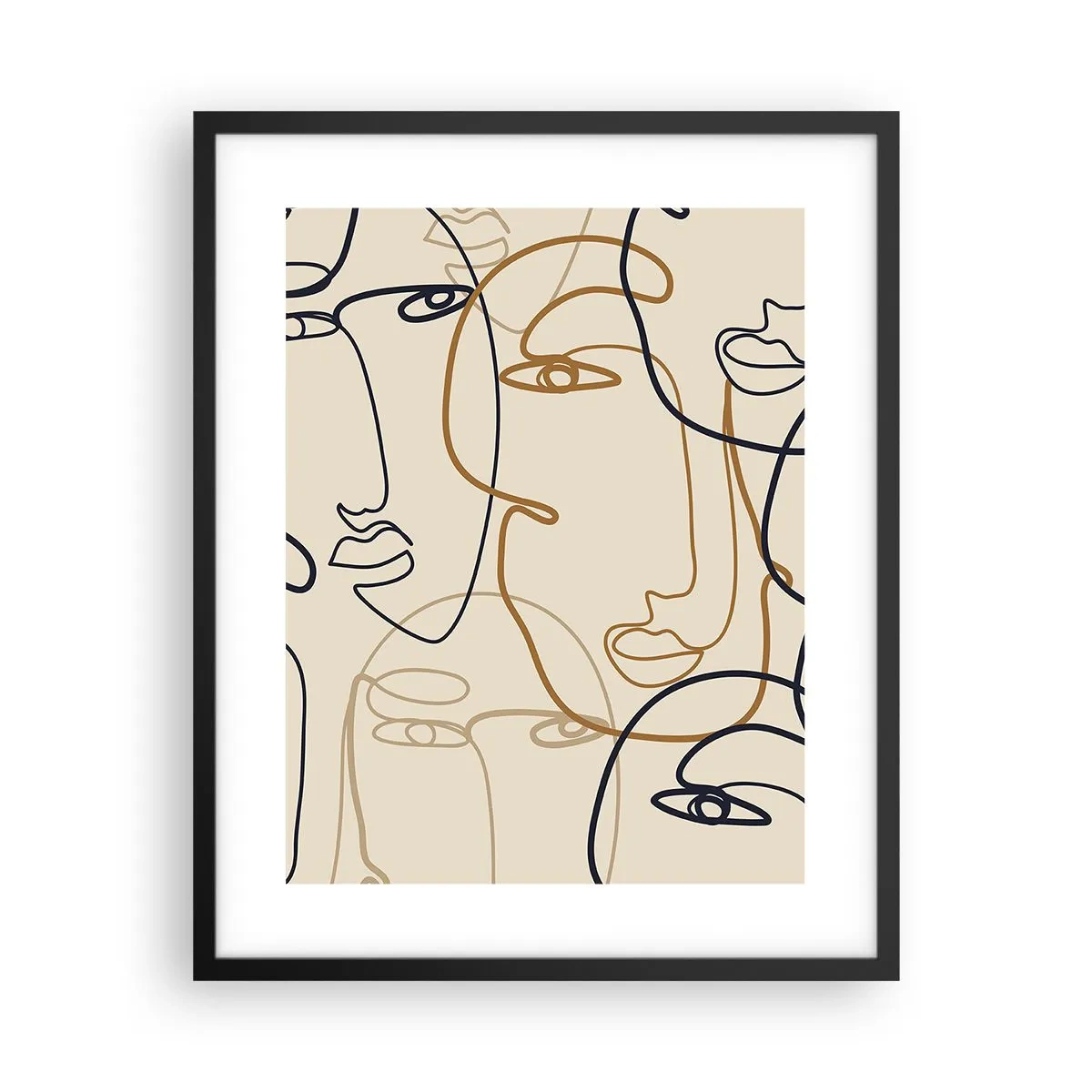 Poszter fehér keretben - Többszörös portré  - 40x50 cm