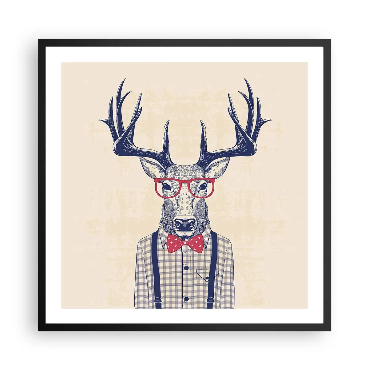 Poszter fehér keretben - Mókás extravagancia - 60x60 cm