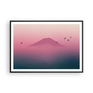 Poszter fehér keretben - Vándorok a felhők felett - 100x70 cm