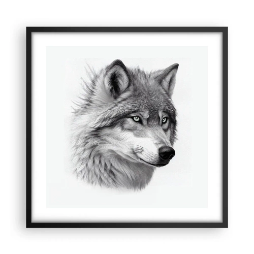 Poszter fehér keretben - Alfa - kétségtelenül - 50x50 cm