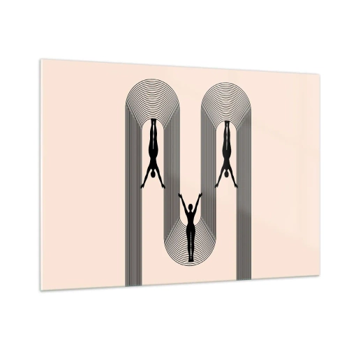 Üveg kép - Fejjel lefelé - 100x70 cm