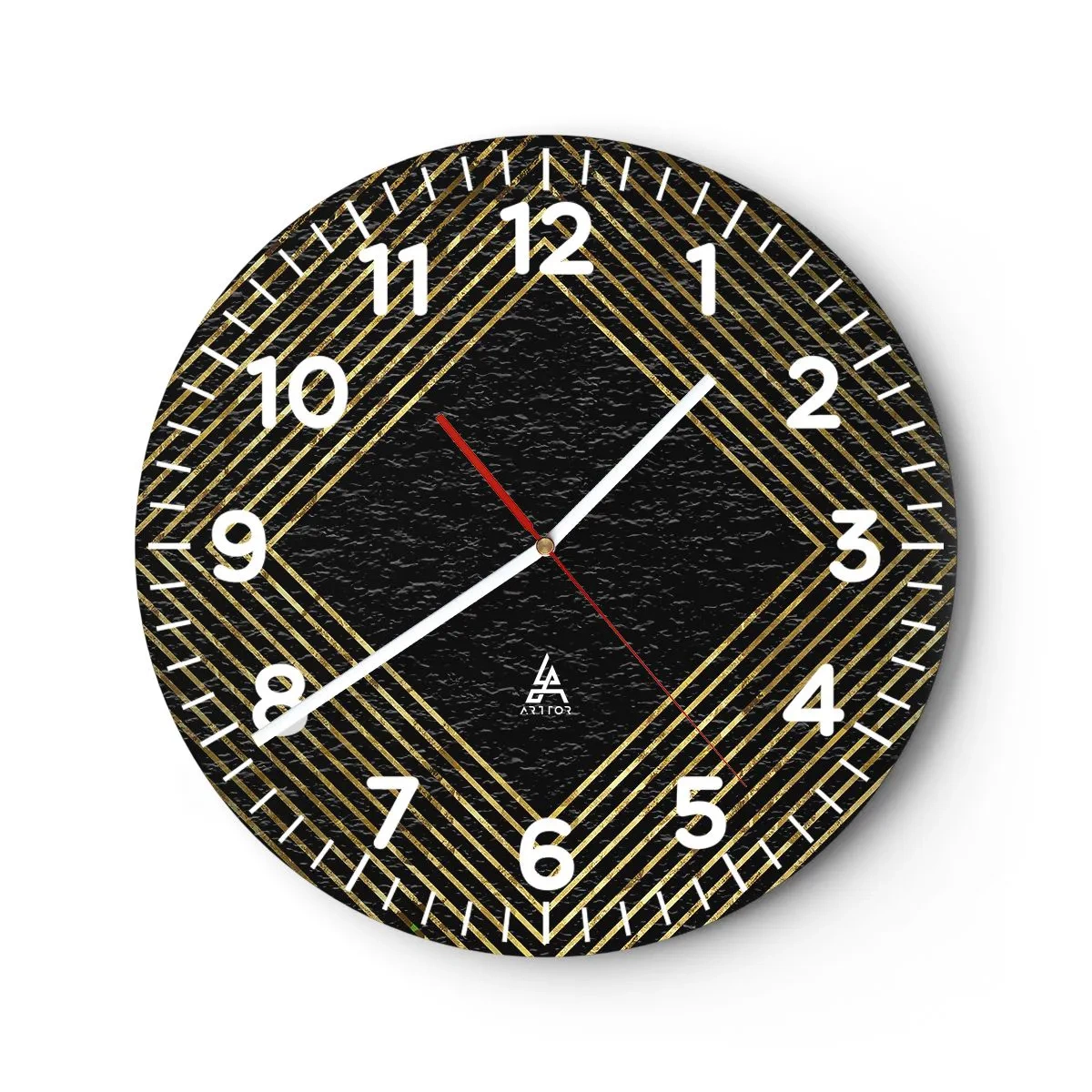 Falióra, Óra - Geometria glamour stílusban - 30x30 cm