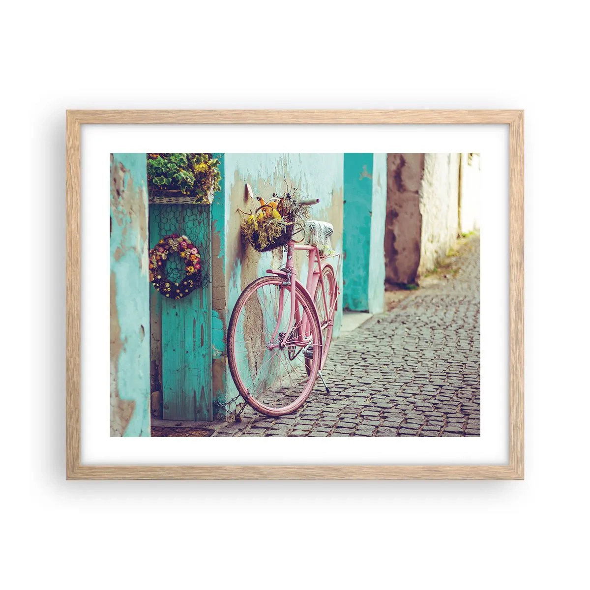 Poszter világos tölgy keretben - Mindjárt visszajövök - 50x40 cm