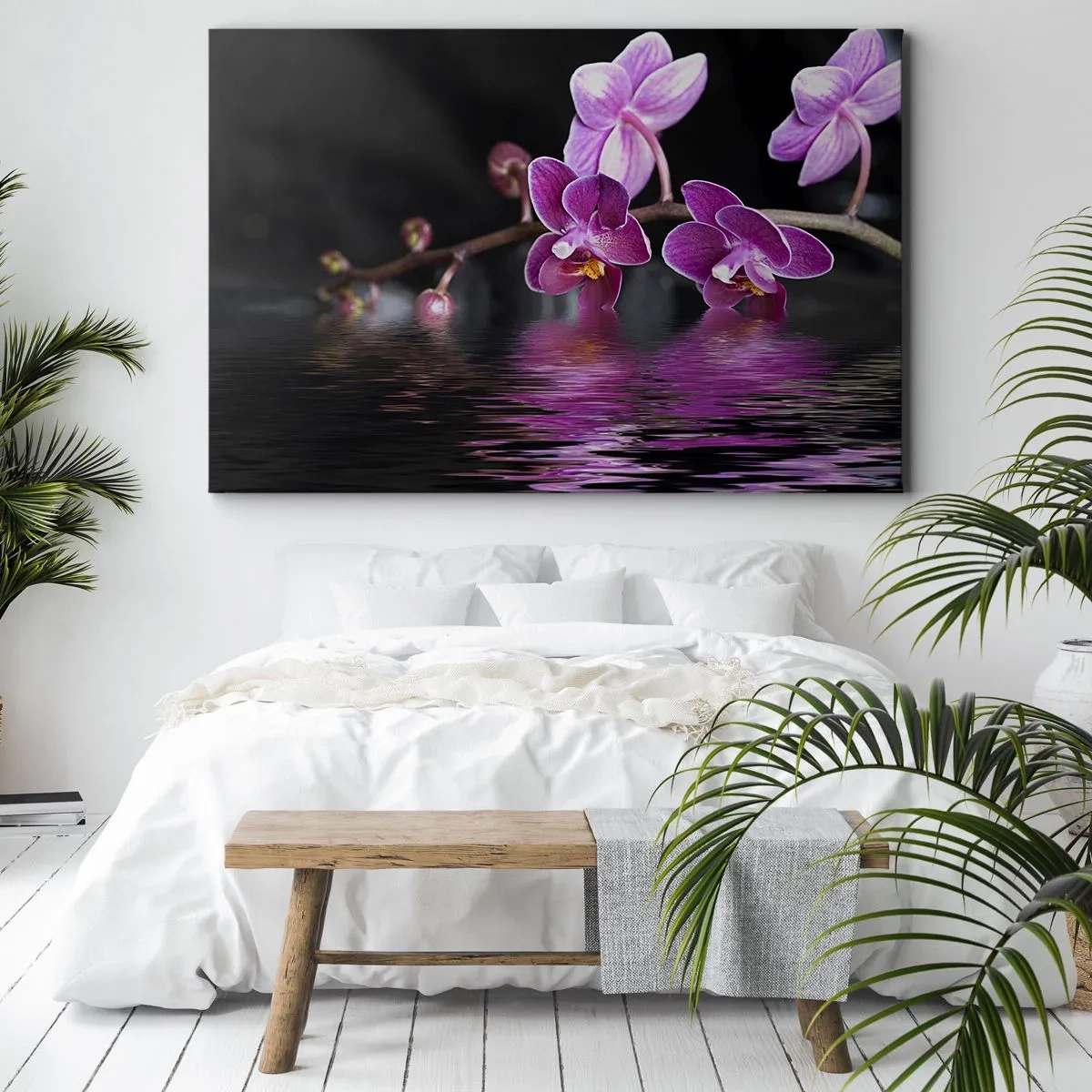 Vászonkép - Lila a szépség tükörképe - 120x80 cm