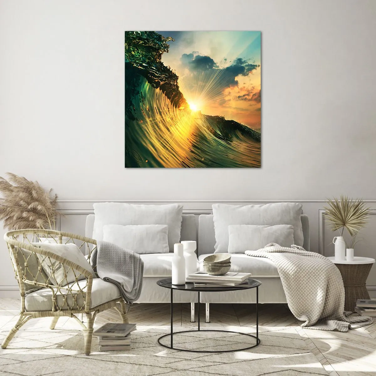 Üveg kép - Szörfös, hol vagy? - 70x70 cm