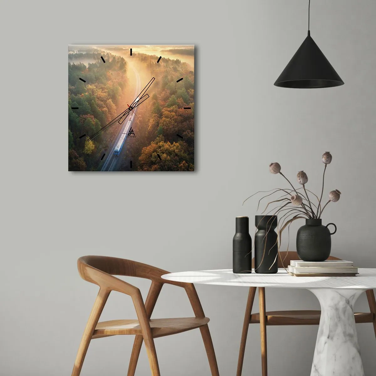 Falióra, Óra - Őszi utazás - 40x40 cm