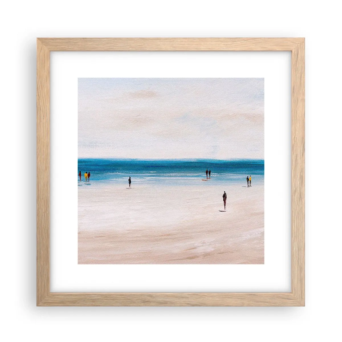 Poszter világos tölgy keretben - Természetes igény - 30x30 cm