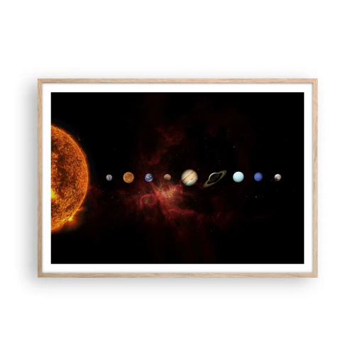 Poszter világos tölgy keretben - A szomszédságunk - 100x70 cm