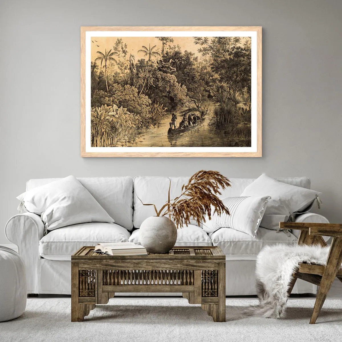 Poszter világos tölgy keretben - Expedíció a forráshoz - 70x50 cm