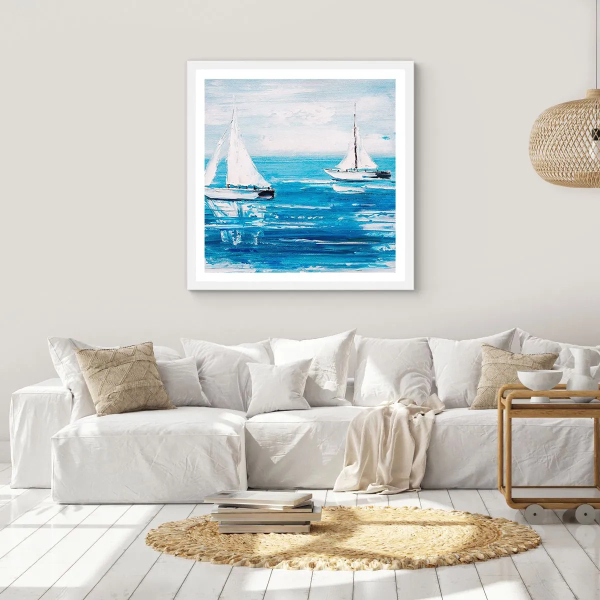 Poszter fekete keretben - Egy barátoddal az oldaladon - 40x40 cm