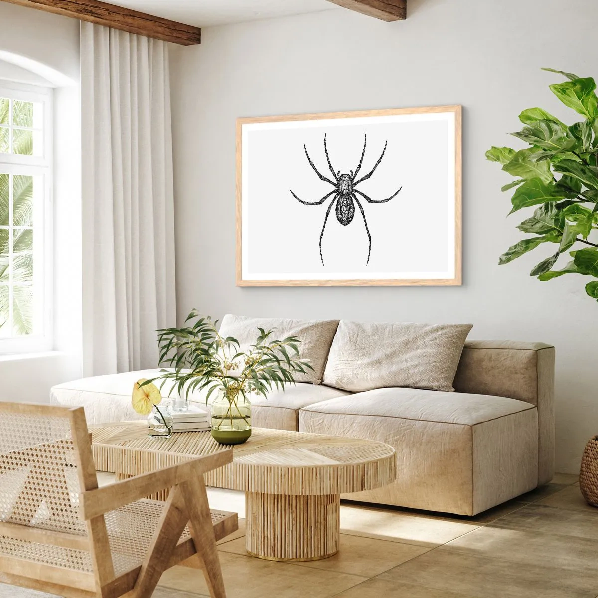 Poszter világos tölgy keretben - Zavaró precizitás - 70x50 cm