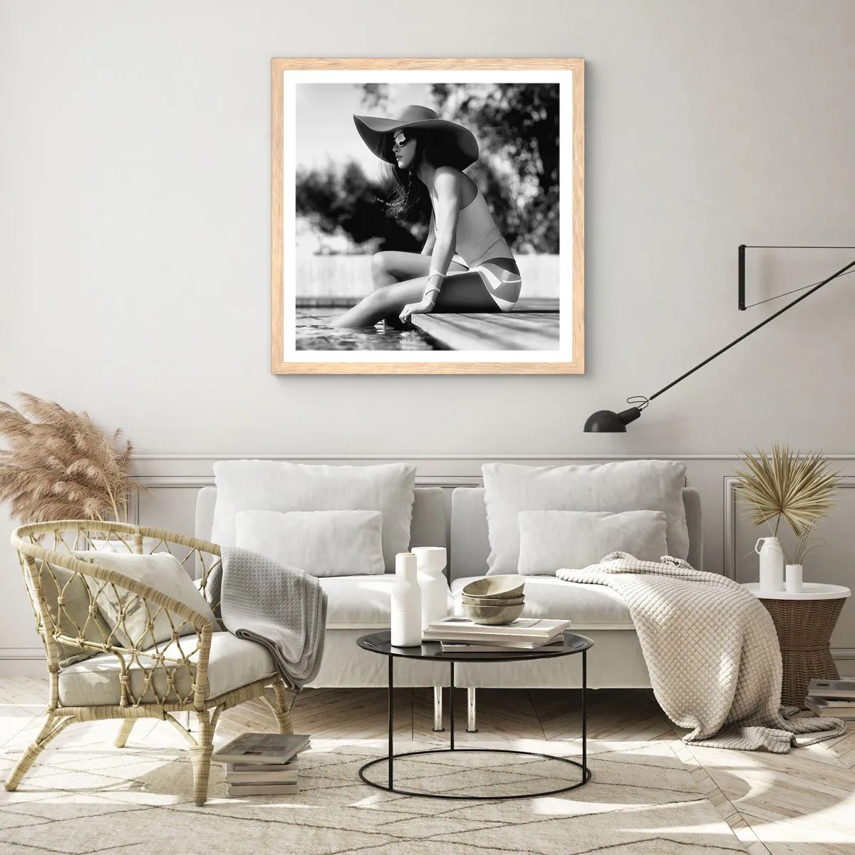 Poszter világos tölgy keretben - Egy nyári álom - 60x60 cm