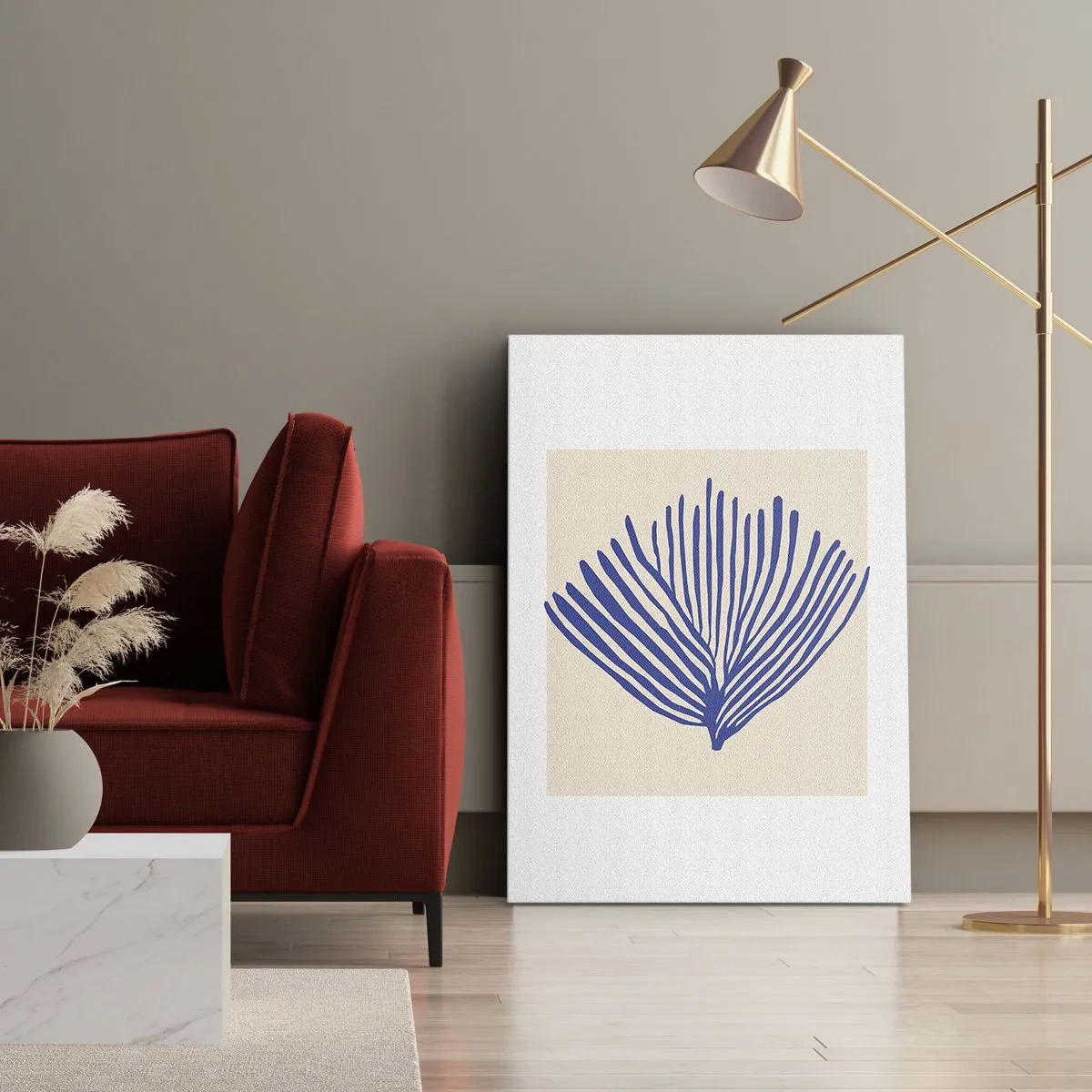 Vászonkép - Kék legyező - 70x100 cm