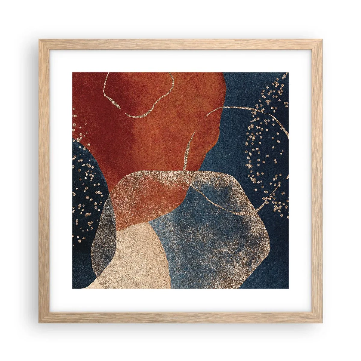 Poszter világos tölgy keretben - A lét könnyedsége - 40x40 cm