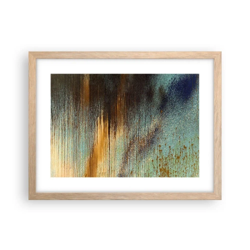 Poszter világos tölgy keretben - Egy nem véletlen színes kompozíció - 40x30 cm