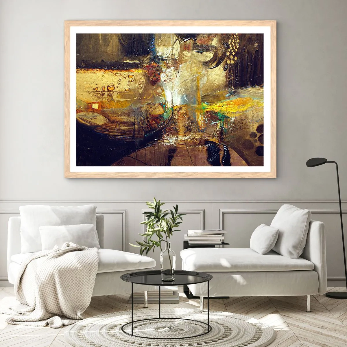 Poszter világos tölgy keretben - Hideg, melegebb,meleg - 100x70 cm