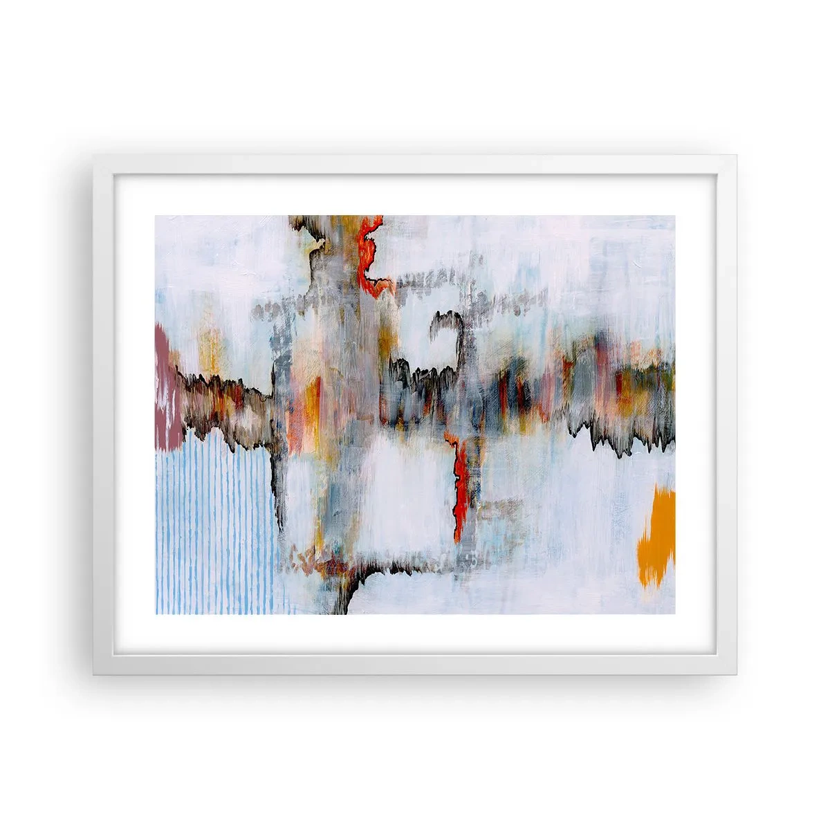 Poszter fekete keretben - Egy bottal a vízen - 50x40 cm