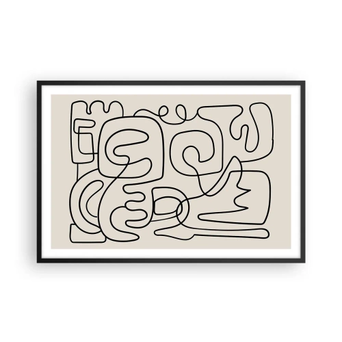 Poszter fehér keretben - A nyomonkövetésben - 91x61 cm