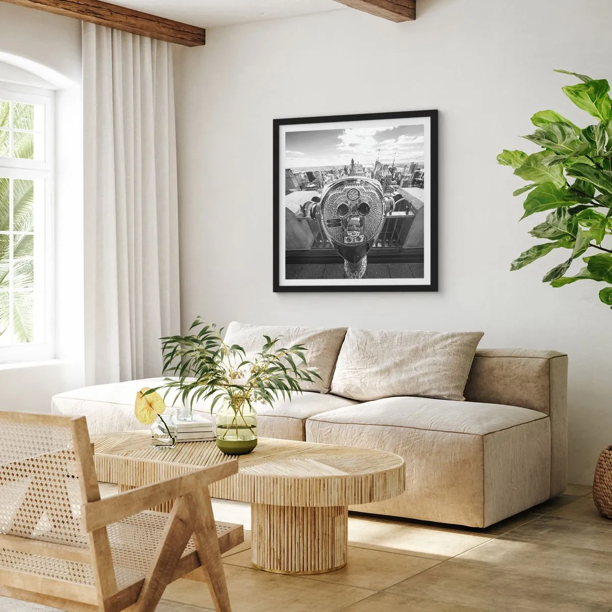 Poszter fehér keretben - A városok városa - 40x40 cm