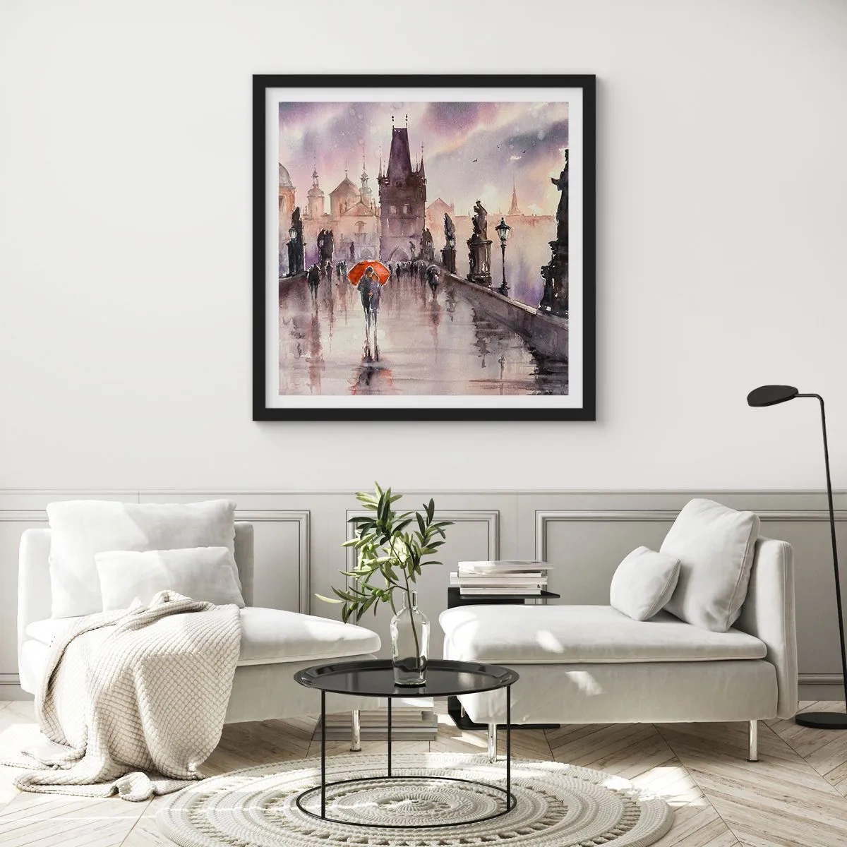 Poszter fehér keretben - Az emberek nem változnak - 40x40 cm