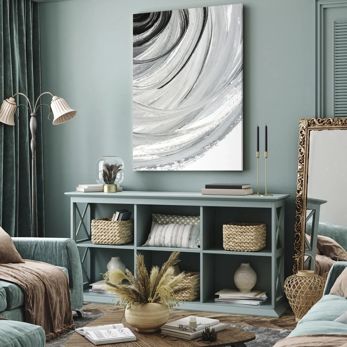 Vászonkép - Orbitális kompozíció - 55x100 cm