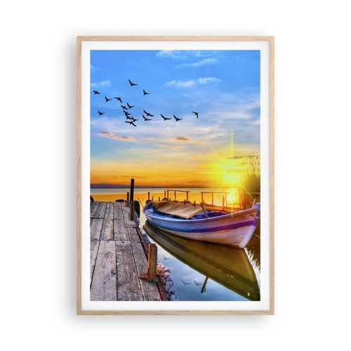 Poszter világos tölgy keretben - Viszlát holnapig - 70x100 cm