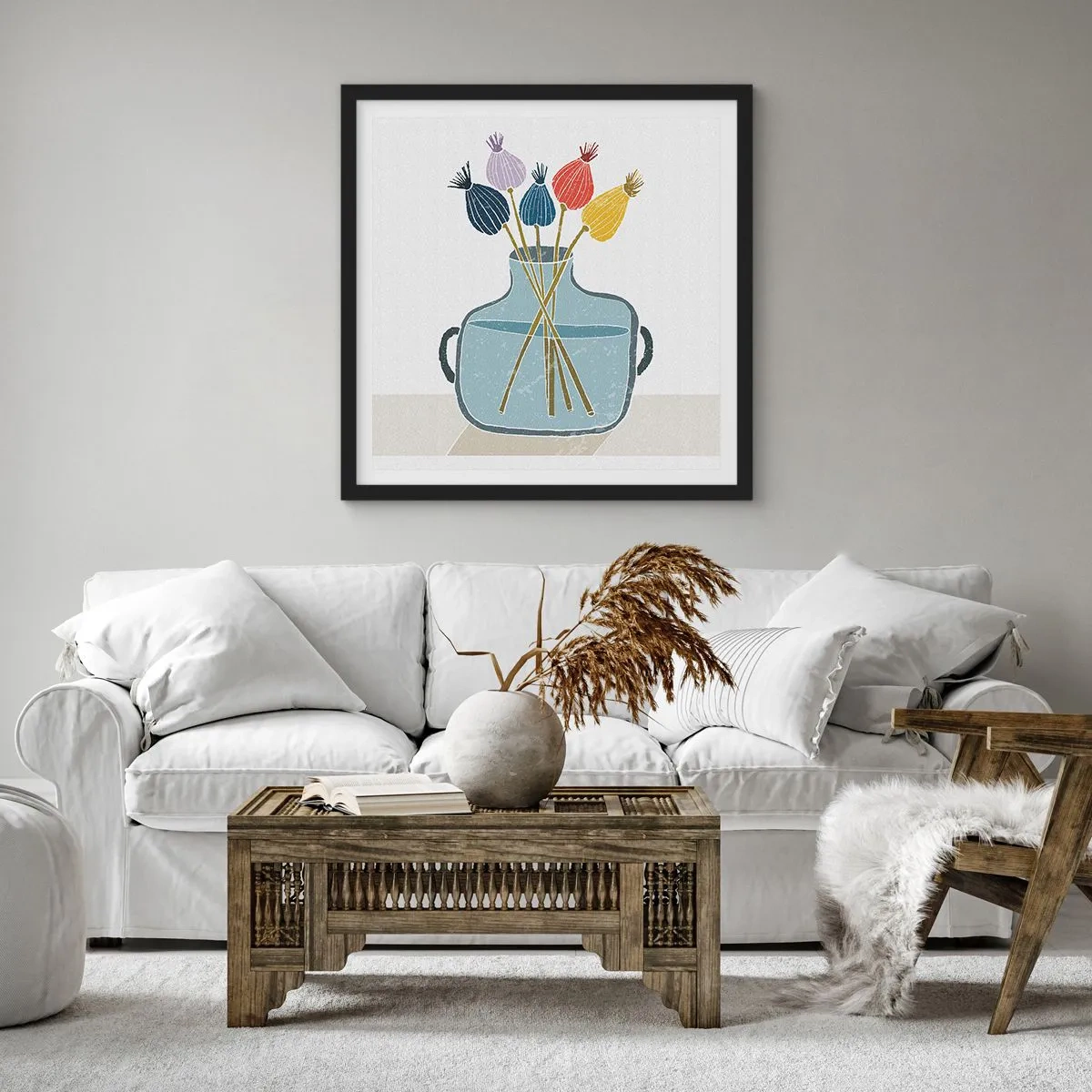 Poszter fehér keretben - Mint egy mákszem - 40x40 cm