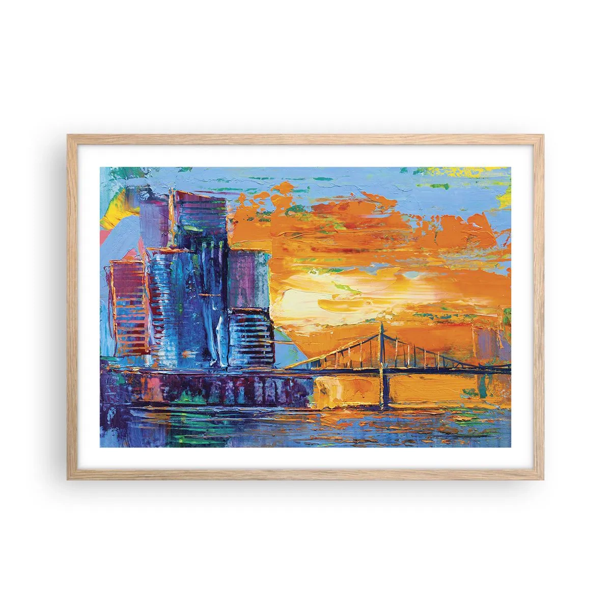 Poszter világos tölgy keretben - Kultúra és természet - 70x50 cm