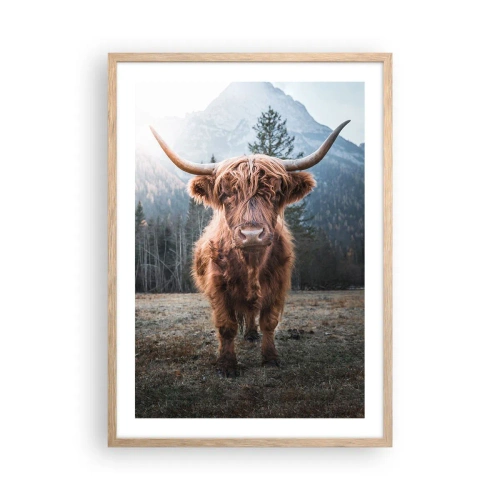 Poszter világos tölgy keretben - Üdvözlet a hegyi rétről - 50x70 cm