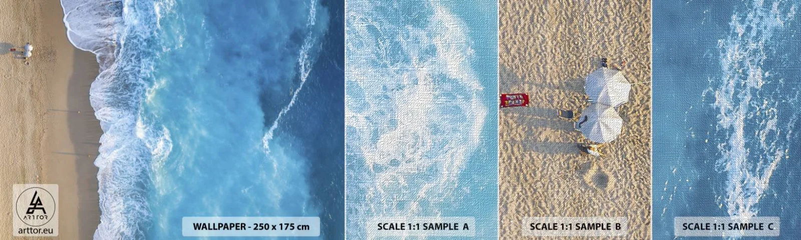 Fotótapéta Minta Premium Canvas - A kék ereje - Tájkép, Strand, Tenger - 100x30 cm