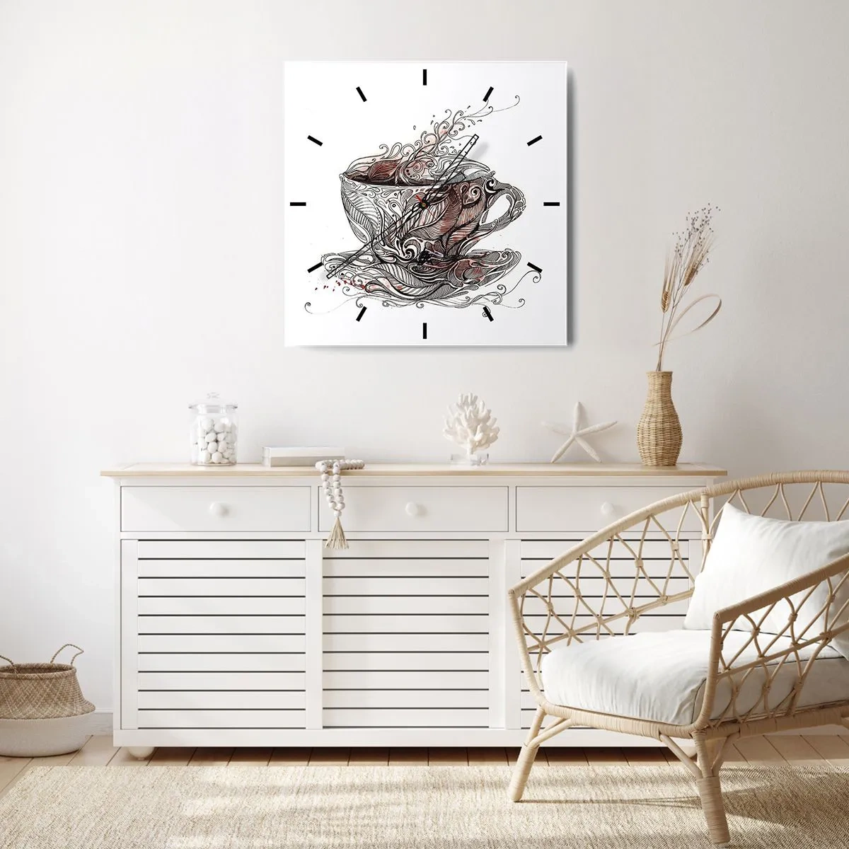 Falióra, Óra - Tea mindenre jó - 30x30 cm